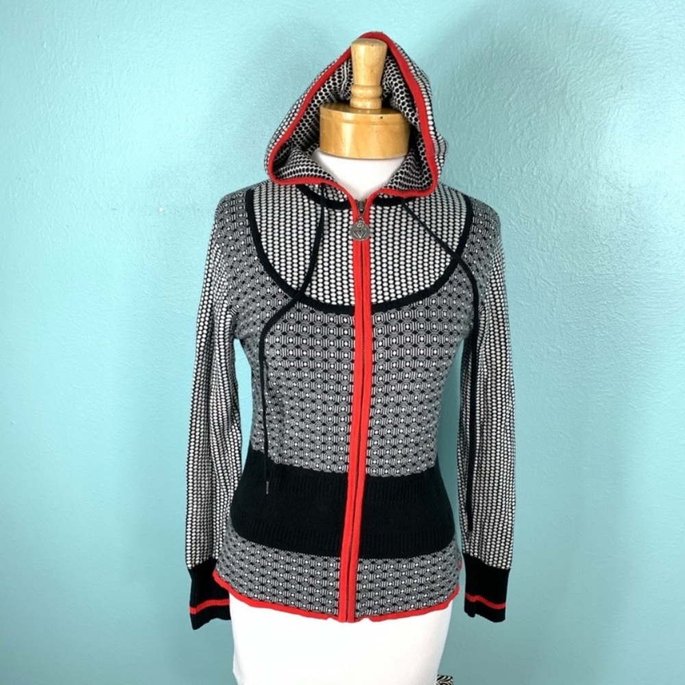 Neve Medium ZIP Up Cardigan Hooded Sweater Wool blend
